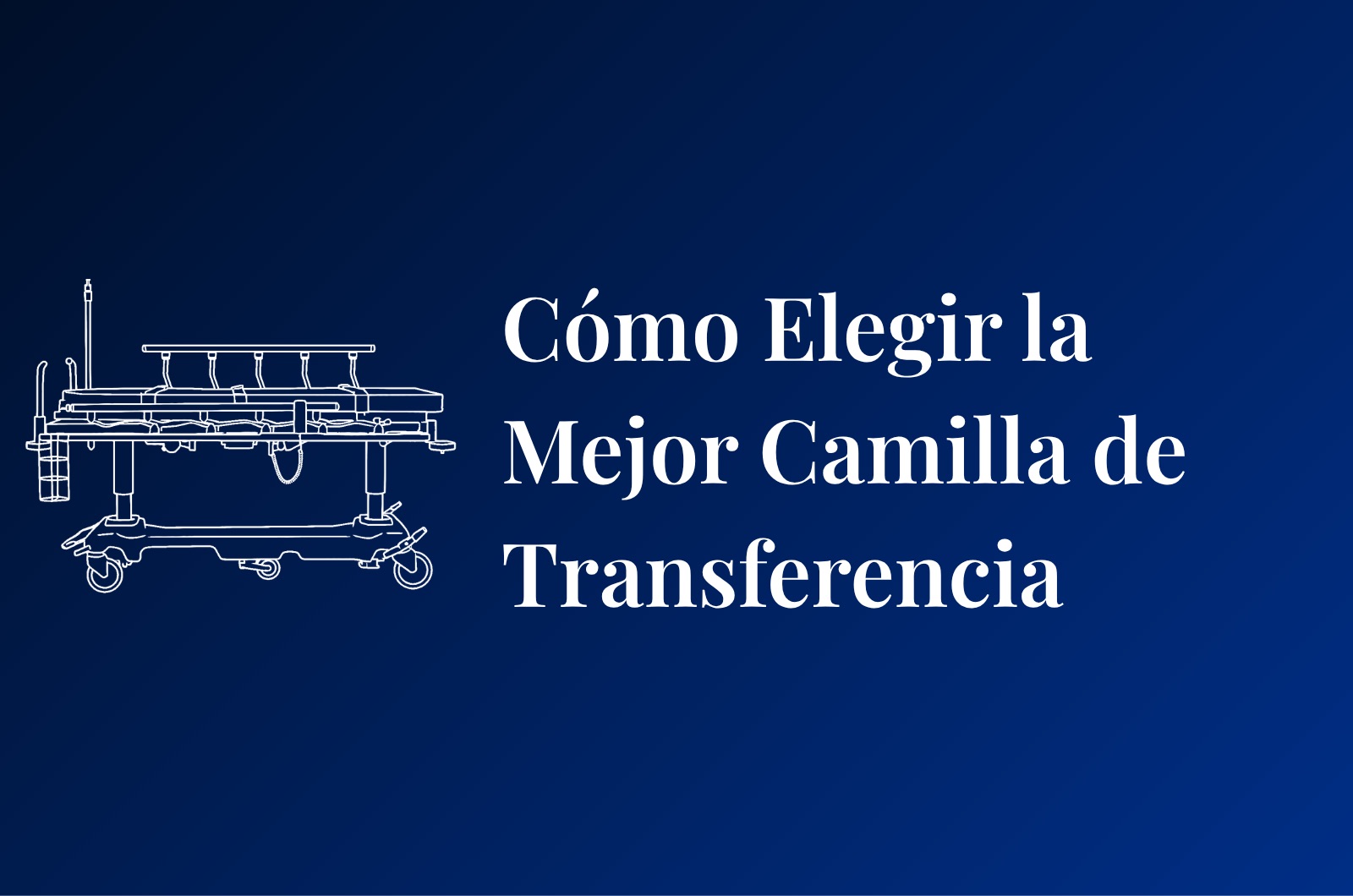 Camilla transfer profesional para quirófano y bloque quirúrgico